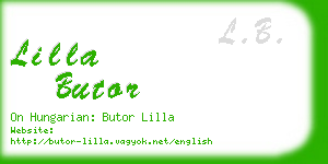 lilla butor business card